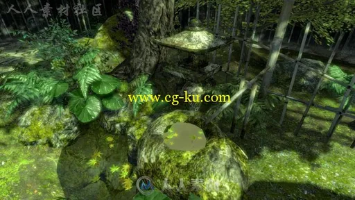 美丽的日本鸢尾花园环境3D模型Unity游戏素材资源的图片1