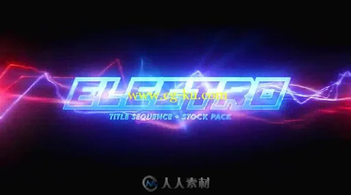 炫酷闪电电流效果文字字幕标题动画AE模板Videohive Electro - Electric Title Seq的图片3