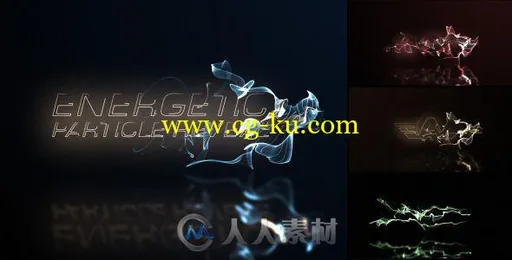 酷炫史诗能量粒子条纹发光标志显示Logo演绎AE模板Videohive Energetic Particle R的图片1