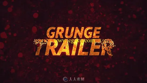 火焰粒子字幕标题动画极限运动体育视频包装AE模板Videohive Grunge Trail的图片1