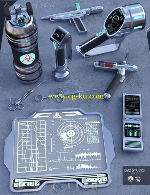 未来科幻医疗器械3D模型合辑的图片1