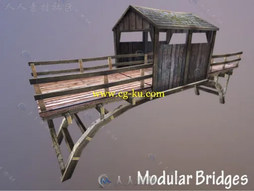 模块化桥梁包工业环境3D模型Unity游戏素材资源的图片1