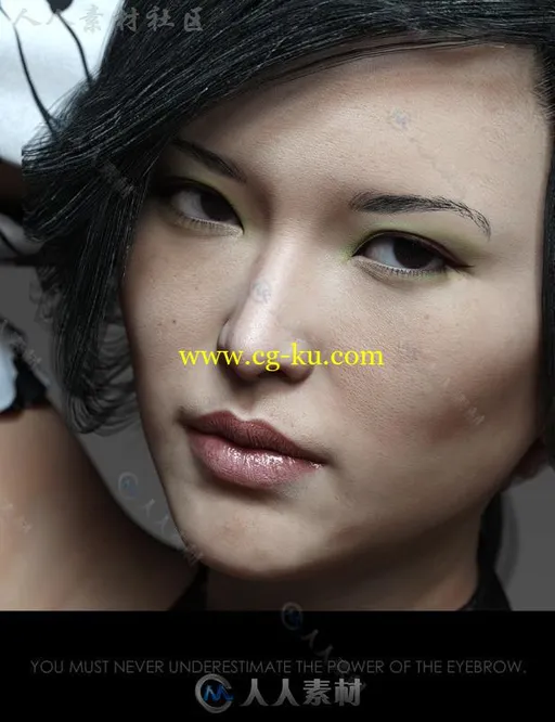 女性美丽自然的眉毛3D模型合辑的图片5