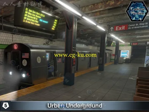 庞大全面的城市地铁城市环境3D模型Unity游戏素材资源的图片12
