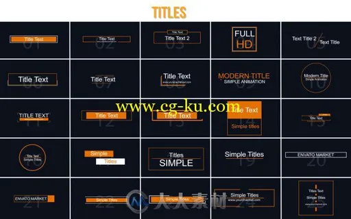 150种动态炫酷运动元素文字标题动画AE模板Videohive Motion Design Package 19498的图片2