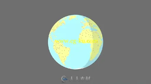 创意卡通地球缩放旋转人口分布地图定位展示幻灯片AE模板的图片2