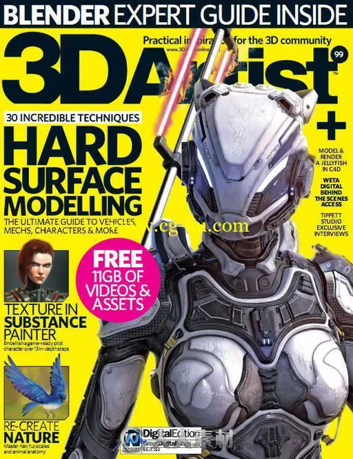 3D艺术家书籍杂志数字艺术资料包Vol.99 - 104期合辑 3D ARTIST ISSUE DIGITAL CONT的图片1