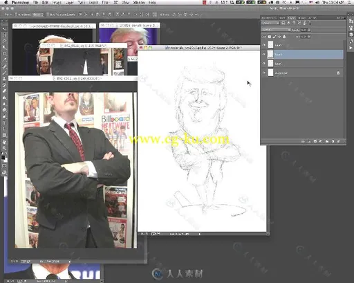 美国总统特朗普肖像绘画实例训练视频教程 GUMROAD JASON SEILER DRAWING TRUMP的图片3