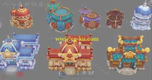 50多个精美Q版卡通场景3D模型合辑的图片18