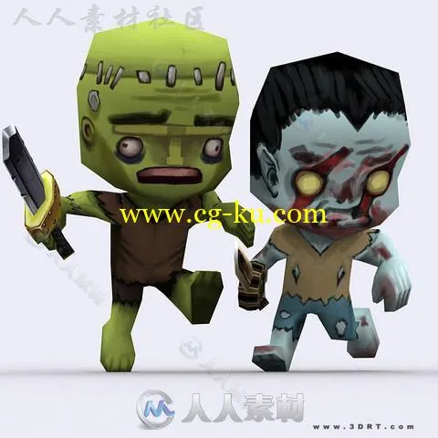 3DRT-Chibii奇异怪物恶魔卡通角色3D模型Unity游戏素材资源的图片1