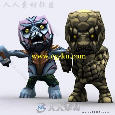 3DRT-Chibii奇异怪物恶魔卡通角色3D模型Unity游戏素材资源的图片12