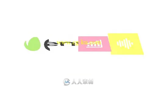 干净简约UI图形组合翻转标志显示LOGO演绎AE模板Videohive Flat Boxes Logo Reveal的图片2