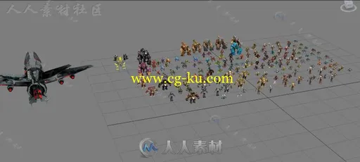 3D手游《时空之刃》全套角色3D模型合辑的图片1