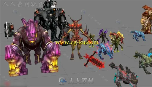 3D手游《时空之刃》全套角色3D模型合辑的图片8