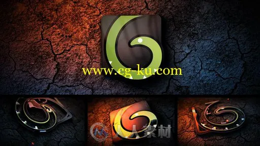 炫酷时尚暗黑杂渍流动标志显示LOGO演绎AE模板 Videohive Dark Grunge Logo 19603966的图片1