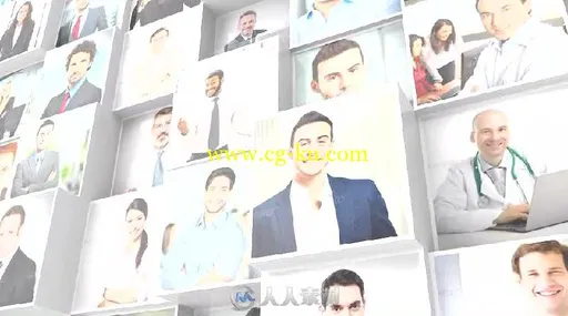 3D立体照片盒子收缩拼接企业标志显示LOGO演绎AE模板Videohive 3D Mosaic Corp的图片2