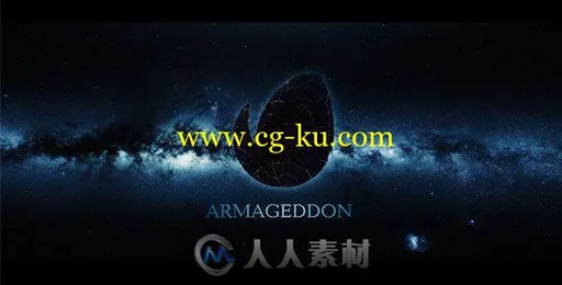 炫酷史诗火焰粒子光线冲击地球融化标志显示LOGO演绎AE模板Videohive Armagedd的图片1