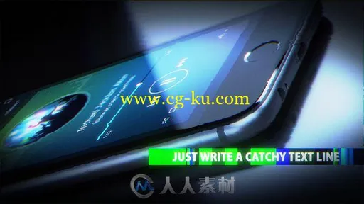 炫酷信号干扰效果幻灯片现代手机应用程序展示AE模板Videohive Glitch App Promo 1的图片4