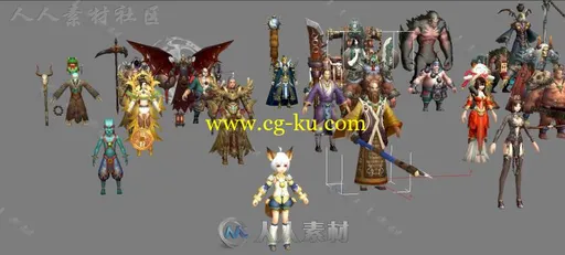 3D手游《功夫少林》全套人物角色·3D模型合辑的图片9