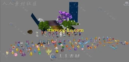 3D手游《口袋妖怪》全套角色3D模型合辑的图片1
