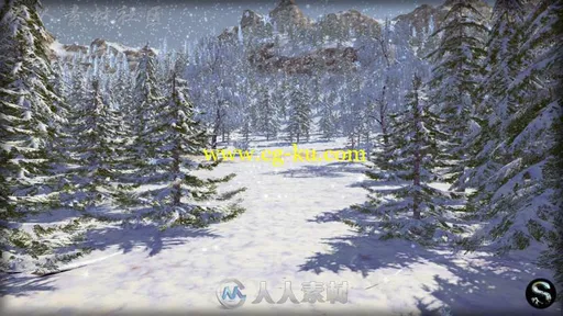 美丽的冬季自然景观环境Unity游戏素材资源的图片2