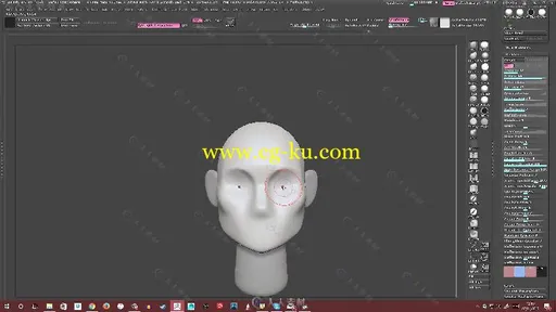 Zbrush女性头部制作基础训练视频教程 GUMROAD SCULPTING THE HEAD BY DANNY MAC的图片1