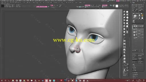 Zbrush女性头部制作基础训练视频教程 GUMROAD SCULPTING THE HEAD BY DANNY MAC的图片3