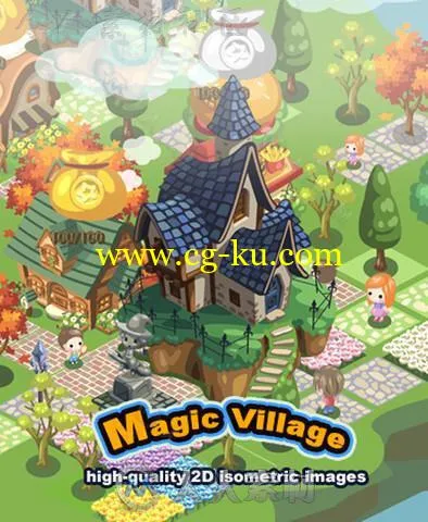 幻想魔术村2D贴图和材质Unity游戏素材资源的图片2