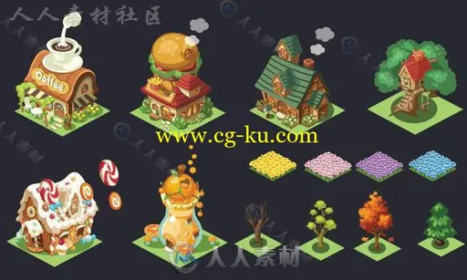 幻想魔术村2D贴图和材质Unity游戏素材资源的图片3