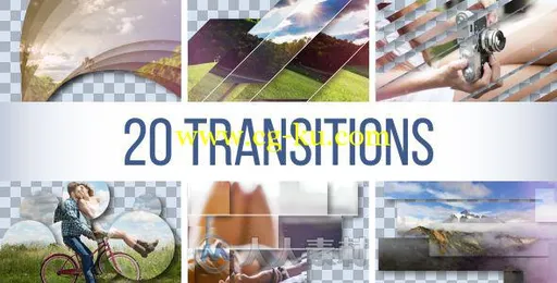 创意优雅动感图形转场过渡幻灯片相册动画AE模板Videohive Transitions Pack 18678821的图片1