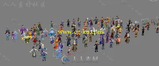 《秦时明月》全套手游人物和场景3D模型合集的图片1