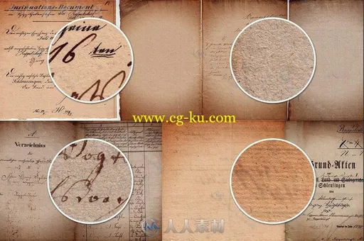 18世纪羊皮纸纹理PS图案的图片3