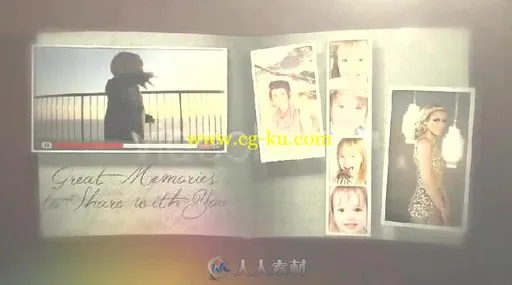 创意古老的书籍弹出照片视频幻灯片AE模板 Videohive Photo Pop Out Book 971755的图片4