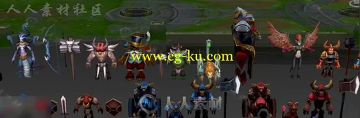对战手游《英雄团》全套3D模型的图片3