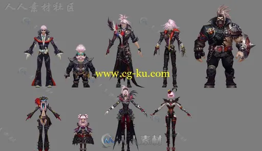 [神话] 神魔大陆朋克时装集合3D模型的图片1