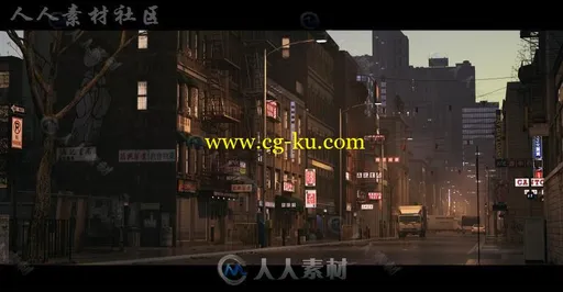 完整的城市街道场景环境3D模型合辑的图片19