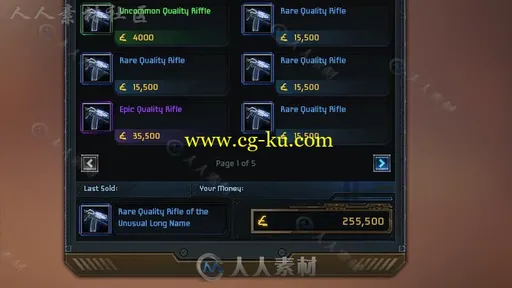 未来派的军事主题UI外皮贴图和材质Unity游戏素材资源的图片1