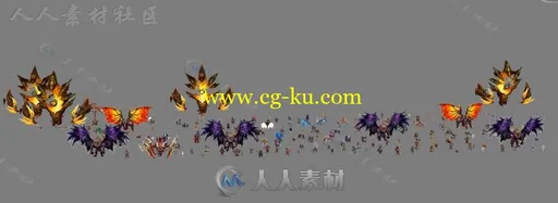 3D手游【仙魔变】全套角色怪物150套3D模型的图片1