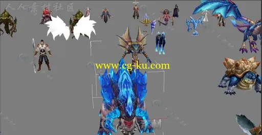 3D手游【仙魔变】全套角色怪物150套3D模型的图片4