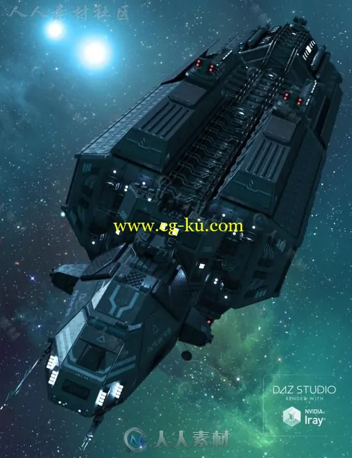 炫酷科幻太空运输船3D模型合辑的图片5
