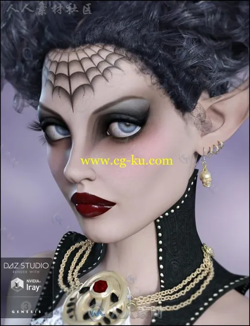 美丽独特个性黑暗女孩角色3D模型合辑的图片1