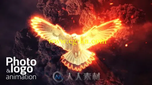 火焰爆炸标志显示和火焰照片动画效果展示幻灯片AE模板 Videohive Fire Explosion的图片3