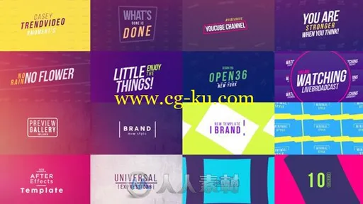 50款创意动感标题快速展示幻灯片AE模板 Videohive 50 Creative Titles 19718046的图片1