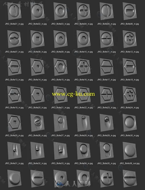 55组3D高光笔刷画笔合辑 GUMROAD 55 ORNAMENT BRUSHES + ALPHA/HEIGHT MAPS VOL1的图片7