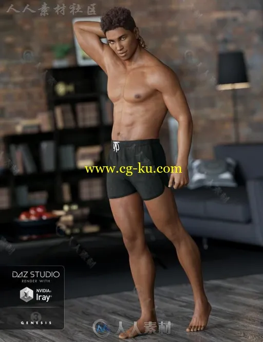 黝黑帅气的男性角色3D模型合辑的图片2