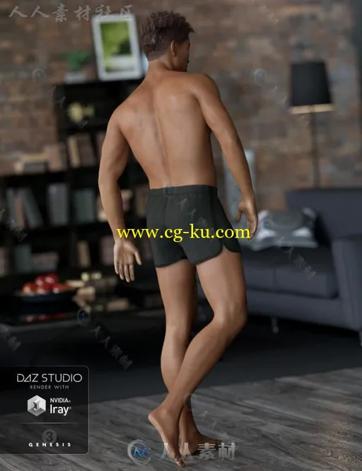 黝黑帅气的男性角色3D模型合辑的图片3