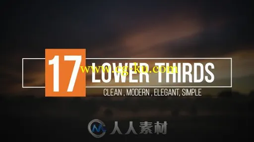 17组简洁扁平化文字字幕标题排版动画AE模板 Videohive Lower Thirds 19154983的图片1