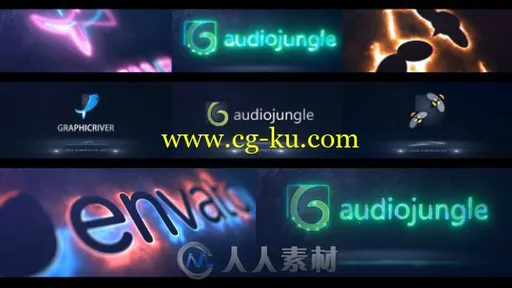 炫酷时尚电影灯光路径描边标志显示LOGO演绎AE模板Videohive Cinematic Light Logo的图片2