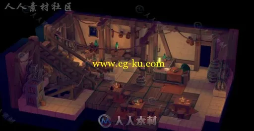 15个精美的卡通游戏场景3D模型的图片10