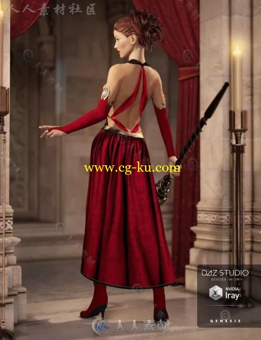 美丽性感的女巫服装3D模型合辑的图片3